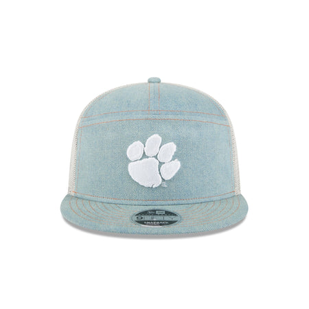 Clemson Tigers Denim 9FIFTY Split Panel Trucker Hat