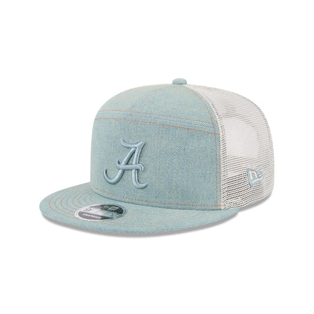 Alabama Crimson Tide Denim 9FIFTY Split Panel Trucker Hat