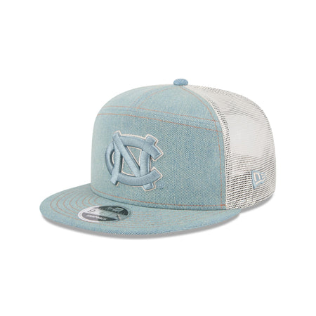 North Carolina Tar Heels Denim 9FIFTY Split Panel Trucker Hat