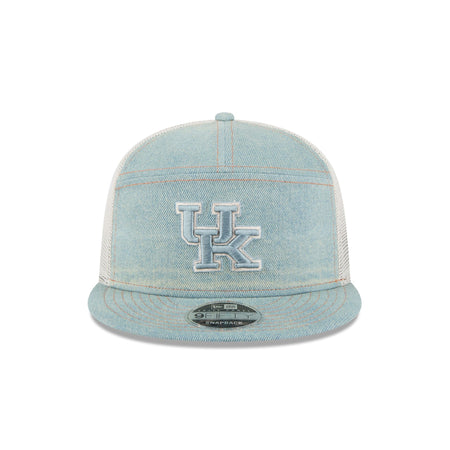 Kentucky Wildcats Denim 9FIFTY Split Panel Trucker Hat