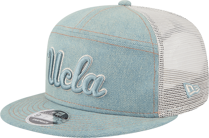 UCLA Bruins Denim 9FIFTY Split Panel Trucker Hat