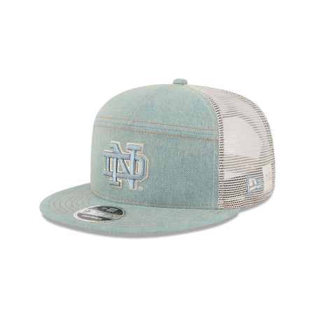 Notre Dame Fighting Irish Denim 9FIFTY Split Panel Trucker Hat