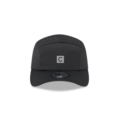 Chicago Cubs Black Reflect Runner Adjustable Hat