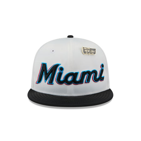 Miami Marlins Satin Pin 9FIFTY Snapback Hat