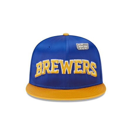 Milwaukee Brewers Satin Pin 9FIFTY Snapback Hat