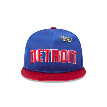 Detroit Pistons Satin Pin 9FIFTY Snapback Hat