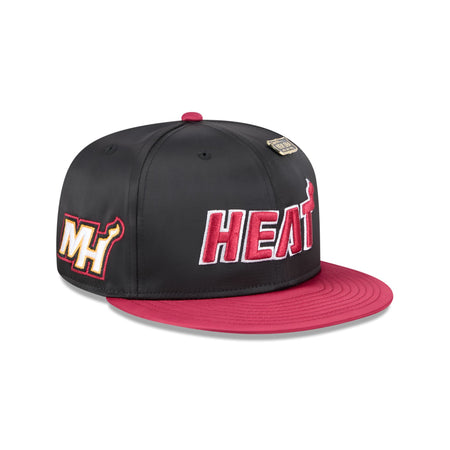 Miami Heat Satin Pin 9FIFTY Snapback Hat