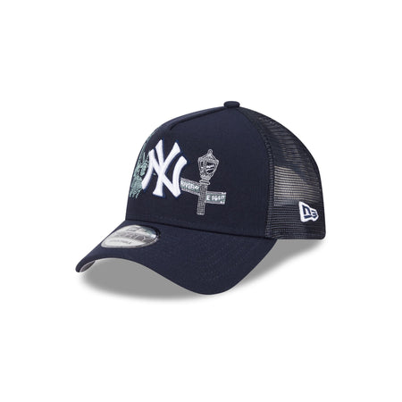 New York Yankees State Stitch 9FORTY A-Frame Trucker Hat