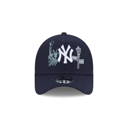 New York Yankees State Stitch 9FORTY A-Frame Trucker Hat