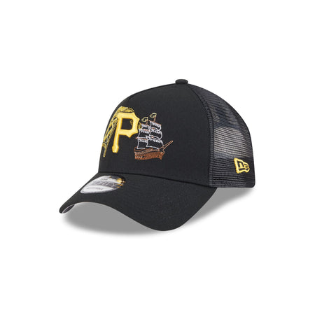 Pittsburgh Pirates State Stitch 9FORTY A-Frame Trucker Hat