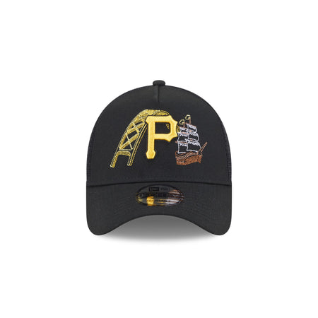 Pittsburgh Pirates State Stitch 9FORTY A-Frame Trucker Hat