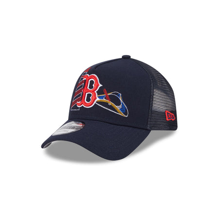 Boston Red Sox State Stitch 9FORTY A-Frame Trucker Hat