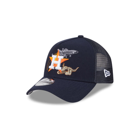 Houston Astros State Stitch 9FORTY A-Frame Trucker Hat