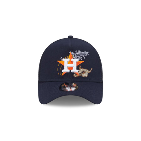 Houston Astros State Stitch 9FORTY A-Frame Trucker Hat