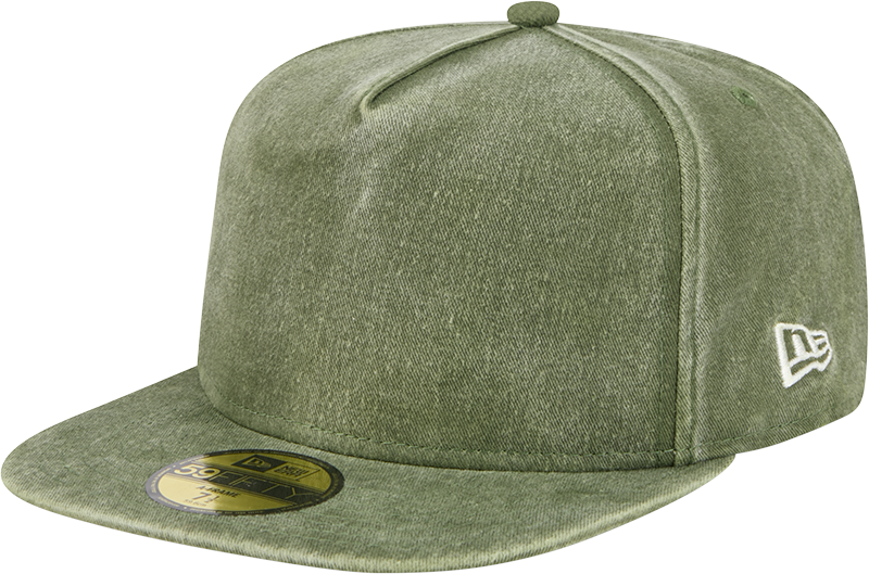 New Era Cap Rifle Green Acid Wash 59FIFTY A-Frame Fitted Hat