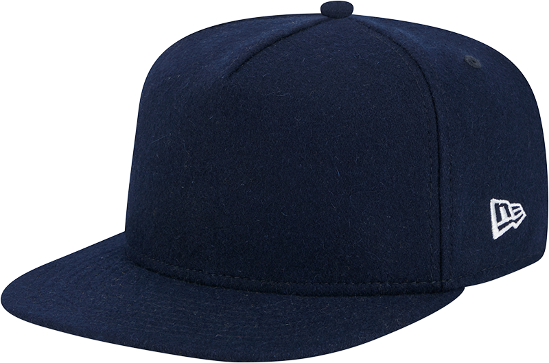 New Era Cap Navy Melton Wool 59FIFTY A-Frame Fitted Hat