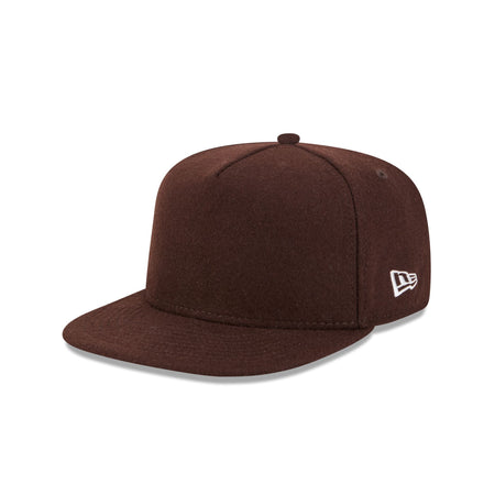 New Era Cap Walnut Melton Wool 59FIFTY A-Frame Fitted Hat