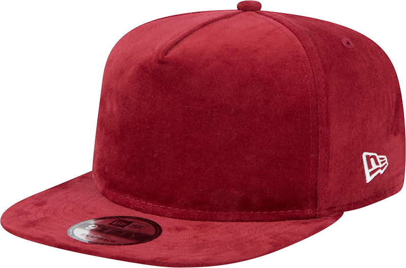 New Era Cap Dark Red Velvet 9FIFTY A-Frame Snapback Hat