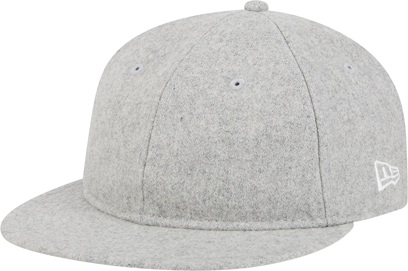 New Era Cap Heather Gray Melton Wool Retro Crown 9FIFTY Adjustable Hat