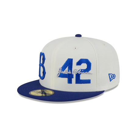 Brooklyn Dodgers Jackie Robinson Chrome White 59FIFTY Fitted Hat