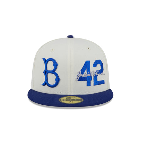 Brooklyn Dodgers Jackie Robinson Chrome White 59FIFTY Fitted Hat