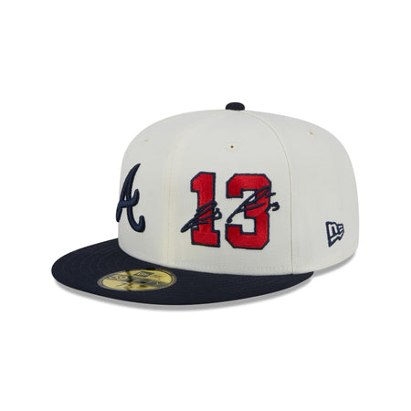 Atlanta Braves Ronald Acuña Jr. Chrome White 59FIFTY Fitted Hat