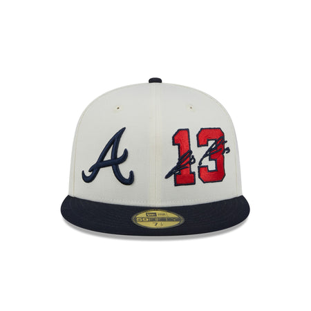 Atlanta Braves Ronald Acuña Jr. Chrome White 59FIFTY Fitted Hat