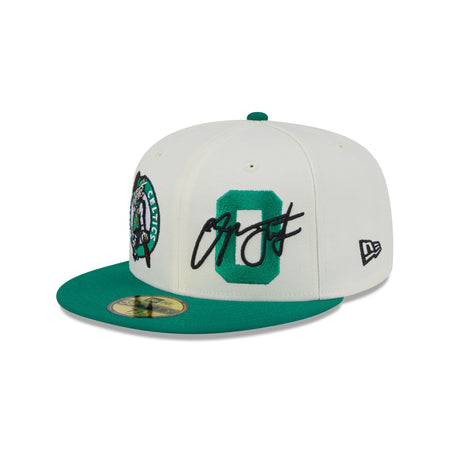 Boston Celtics Jayson Tatum Chrome White 59FIFTY Fitted Hat