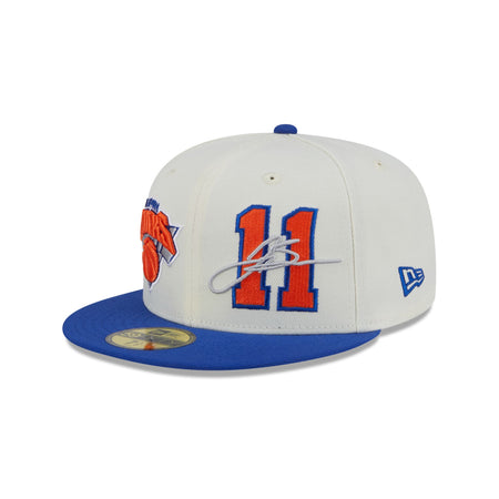 New York Knicks Jalen Brunson Chrome White 59FIFTY Fitted Hat