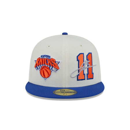 New York Knicks Jalen Brunson Chrome White 59FIFTY Fitted Hat