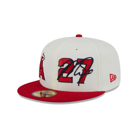 Los Angeles Angels Mike Trout Chrome White 59FIFTY Fitted Hat