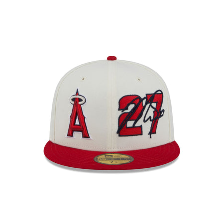 Los Angeles Angels Mike Trout Chrome White 59FIFTY Fitted Hat