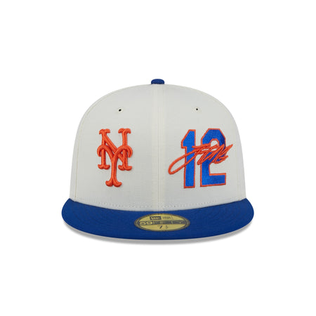 New York Mets Francisco Lindor Chrome White 59FIFTY Fitted Hat