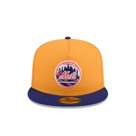 New York Mets Gold 59FIFTY A-Frame Fitted Hat