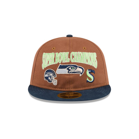 Seattle Seahawks Champions Retro Crown 59FIFTY Fitted Hat