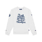 New York or Nowhere x New York Yankees Pinstripe White Crewneck