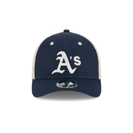 Oakland Athletics Linen 9FORTY M-Crown Snapback Hat