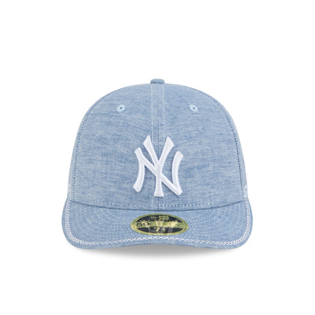 New York Yankees Hand Stitched Chambray Low Profile 59FIFTY Fitted Hat