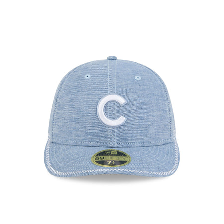 Chicago Cubs Hand Stitched Chambray Low Profile 59FIFTY Fitted Hat