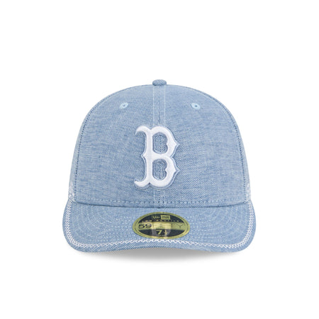 Boston Red Sox Hand Stitched Chambray Low Profile 59FIFTY Fitted Hat