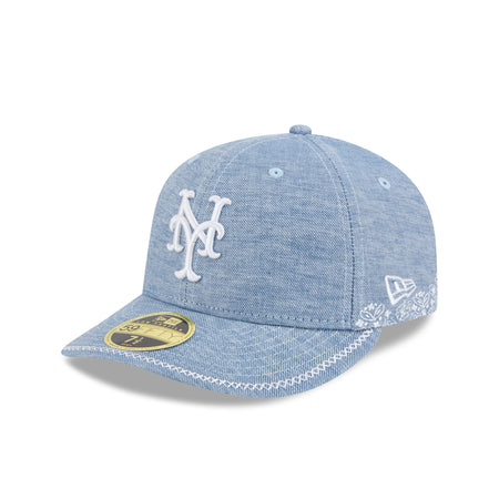 New York Mets Hand Stitched Chambray Low Profile 59FIFTY Fitted Hat