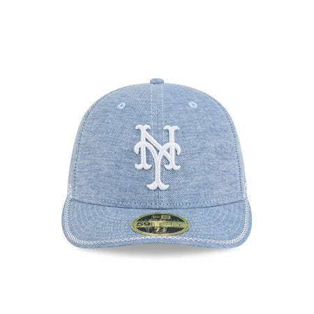 New York Mets Hand Stitched Chambray Low Profile 59FIFTY Fitted Hat