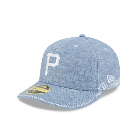 Pittsburgh Pirates Hand Stitched Chambray Low Profile 59FIFTY Fitted Hat