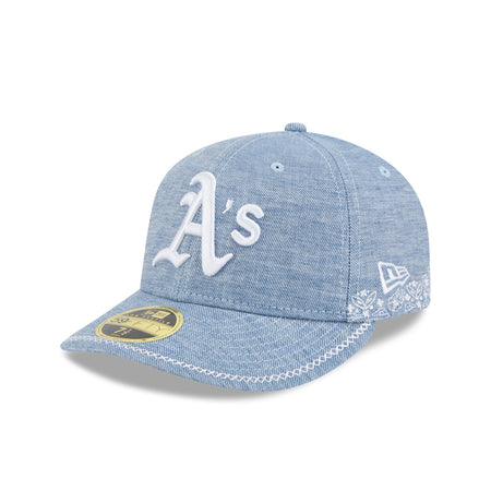 Oakland Athletics Hand Stitched Chambray Low Profile 59FIFTY Fitted Hat