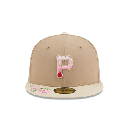 Pittsburgh Pirates Hand Stitched Floral 59FIFTY Fitted Hat