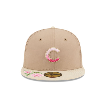 Chicago Cubs Hand Stitched Floral 59FIFTY Fitted Hat