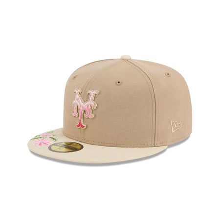 New York Mets Hand Stitched Floral 59FIFTY Fitted Hat