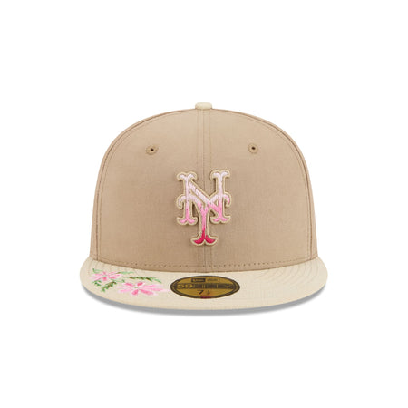 New York Mets Hand Stitched Floral 59FIFTY Fitted Hat