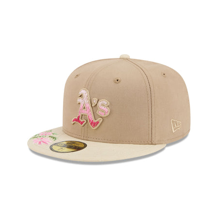 Oakland Athletics Hand Stitched Floral 59FIFTY Fitted Hat