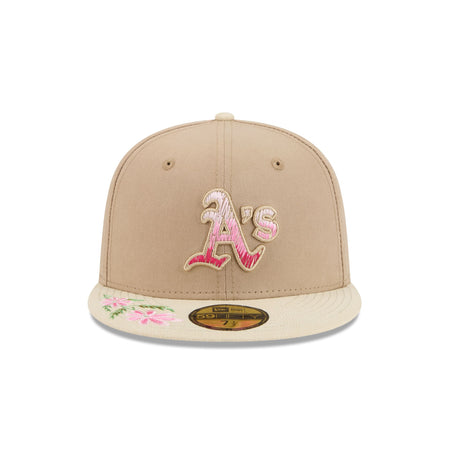 Oakland Athletics Hand Stitched Floral 59FIFTY Fitted Hat